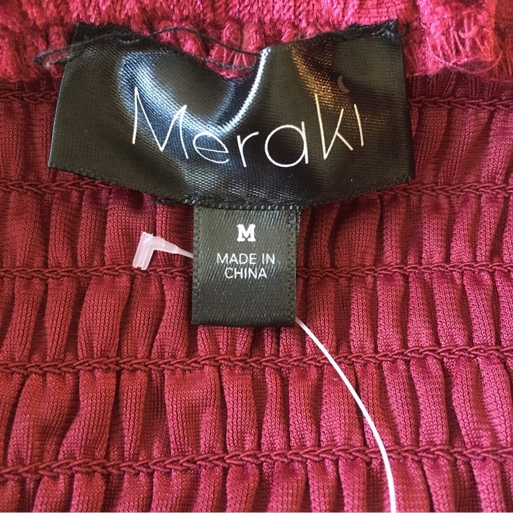 Elegant Red Velvet Women's Top M - Picture 5 of 5